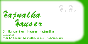 hajnalka hauser business card